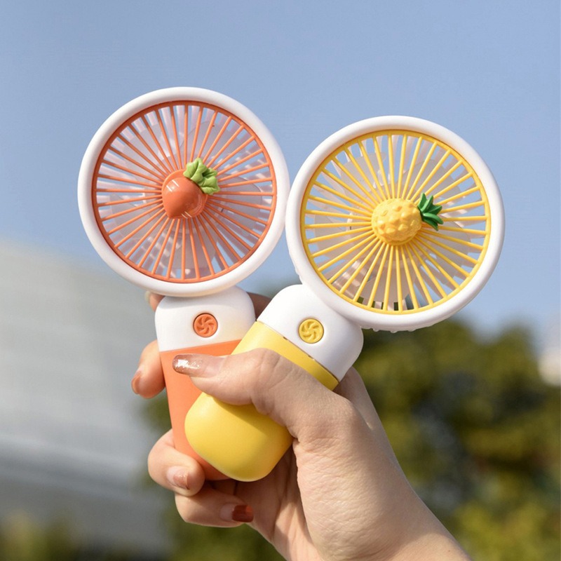 Outdoor Power Fan - 1 ชิ้นพัดลมมินิฤดูร้อนแบบพกพามือถือน่ารักนักเรียนสก์ท็อป USB ชาร์จพัดลมไฟฟ้าสําหรับกลางแจ้งตั้งแคมป์ท่องเที่ยวพัดลมพกพา