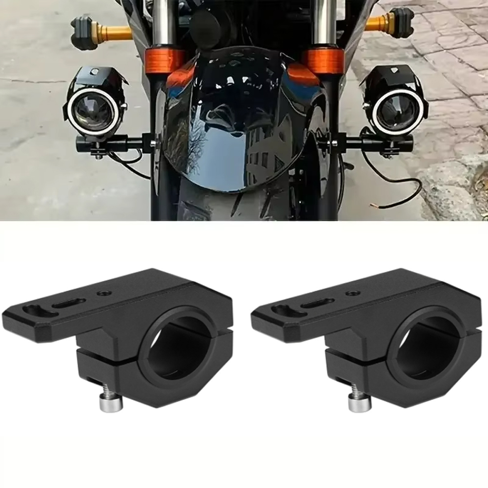 Outdoor Power New Roads - ขายึดไฟหน้ามอเตอร์ไซค์ 2 ชิ้น ขายึดไฟสปอตไลท์แบบสากล ขายึดไฟตัดหมอกมอเตอร์ไซค์ อุปกรณ์เสริมสำหรับไฟหน้า