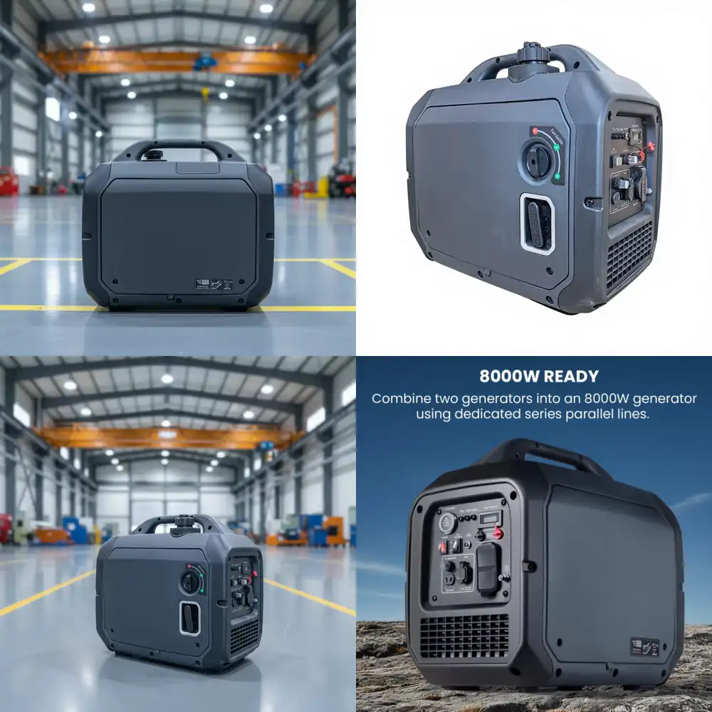 Portable Generator Inverter - เครื่องกำเนิดไฟฟ้าแบบพกพา เงียบ ใช้ได้สองระบบเชื้อเพลิง ระบายความร้อนด้วยอากาศ 200 ซีซี