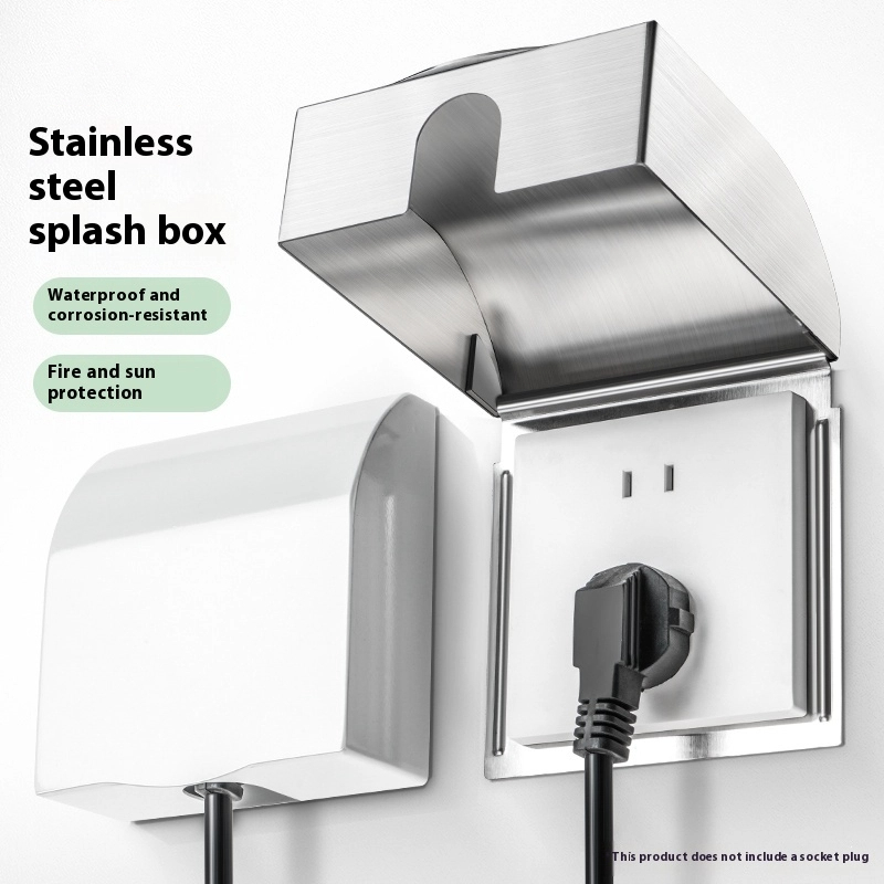Outdoor Power Box Cover - กล่องกันน้ำ 86 ช่อง 304 สแตนเลส สวิตช์กันน้ำกลางแจ้ง