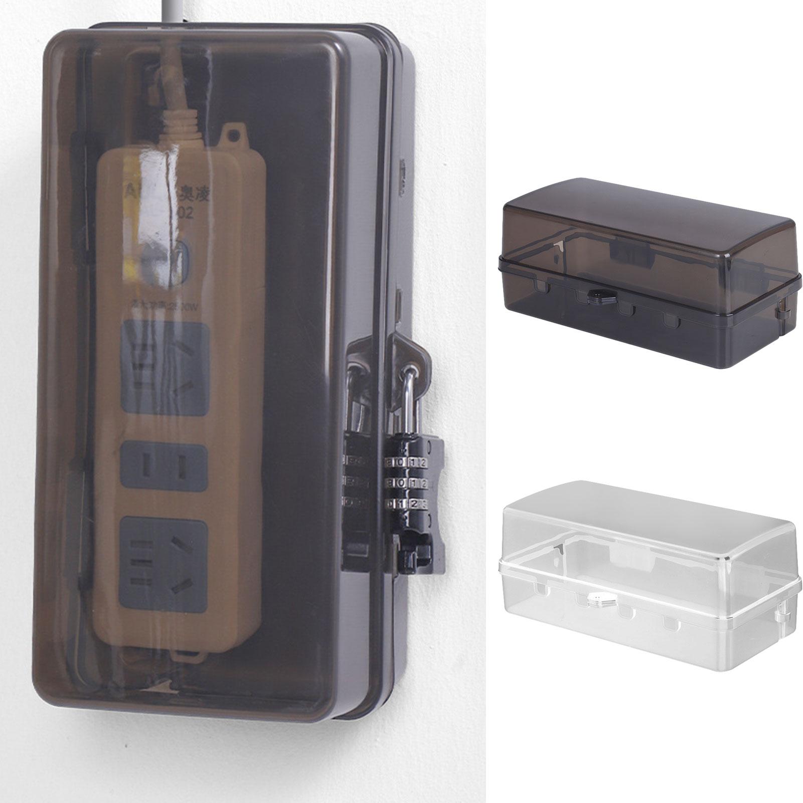 Outdoor Power Point Cover - กล่องปลั๊กพลาสติกทนทาน กล่องจัดการสายเคเบิลกันน้ำ ป้องกันการโจรกรรม ปกป้องปลั๊กไฟ ฝาครอบสายต่อแบบกันน้ำสำหรับใช้งานกลางแจ้ง