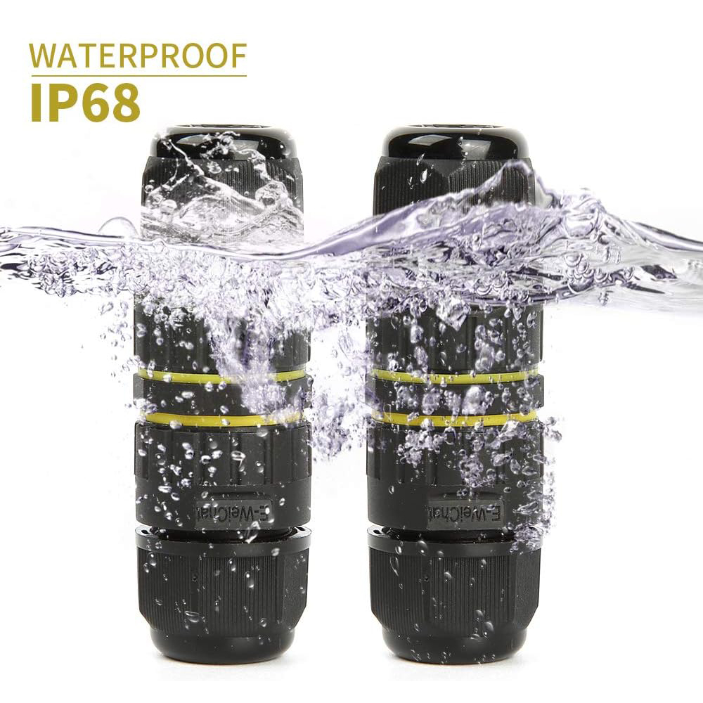 Outdoor Power Wire - กล่องต่อสายไฟกันน้ำกลางแจ้งแบบ 2 ทาง 2/3 พิน IP68