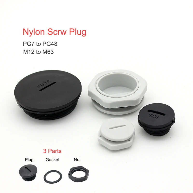 Outdoor Power Point Cover - 10ชิ้นปลั๊กสกรู pleastic กันน้ำที่ครอบไนล่อนขนาด20มม. PG21 PG 7เมตริกขนาดเกลียวรอบประทับตราป้องกันกลางแจ้ง