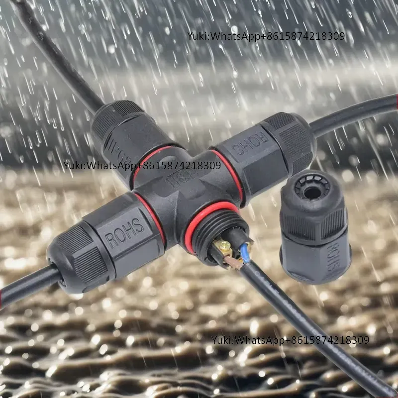 Outdoor Power Wire - IP68 สายเคเบิลกันน้ำ T-TAP ขั้วต่อไฟฟ้า 4 พินกลางแจ้งปิดผนึกกล่องเชื่อมต่อไฟ