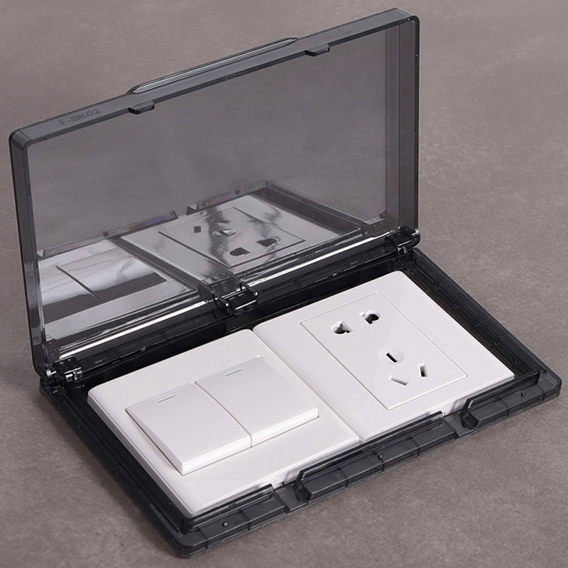Outdoor Power Point Cover - 86ประเภท2-Gang กลางแจ้ง Outlet ครัวเรือน26มม.กำลังไฟฟ้า Receptacle Protector
