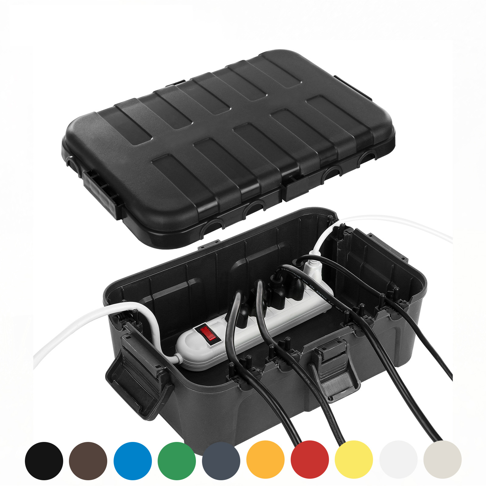 Outdoor Power Point Cover - กล่องไฟฟ้ากลางแจ้งขนาดใหญ่พิเศษ, ฝาครอบสายไฟต่อกันน้ํา Weatherproof, ป้องกันเต้าเสียบ, ปลั๊ก, ซ็อกเก็ต,