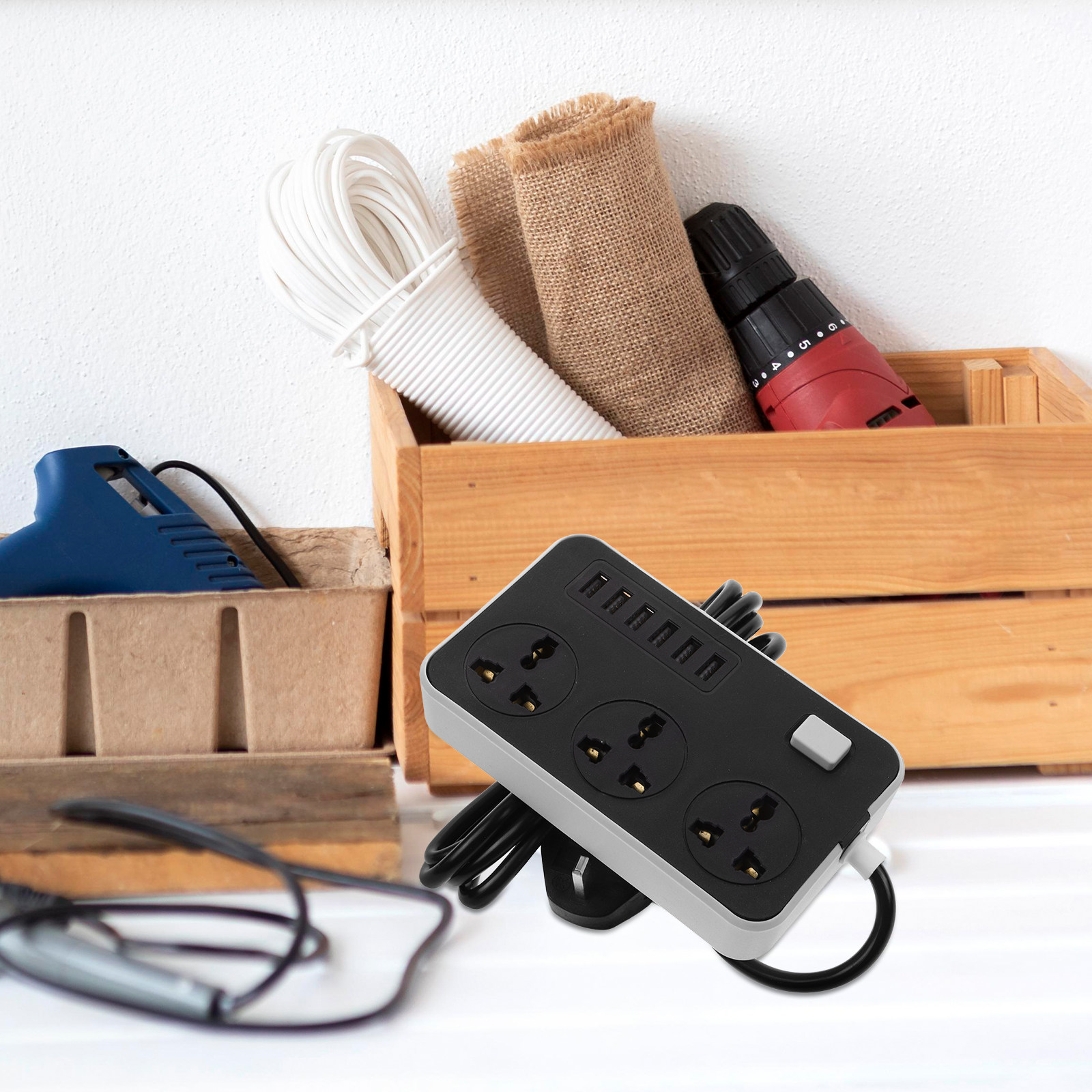 Outdoor Usb Power Strip - ปลั๊กพ่วง USB สำหรับเดินทาง แผงเต้ารับแบบพกพา ใช้งานได้หลากหลาย สำหรับใช้ภายนอกอาคาร