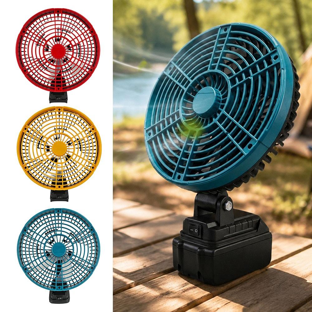 Outdoor Power Fan - พัดลม DC พร้อมชาร์จ USB พัดลมตั้งโต๊ะสำหรับตั้งแคมป์กลางแจ้ง พัดลมโลหะลมแรงสำหรับ