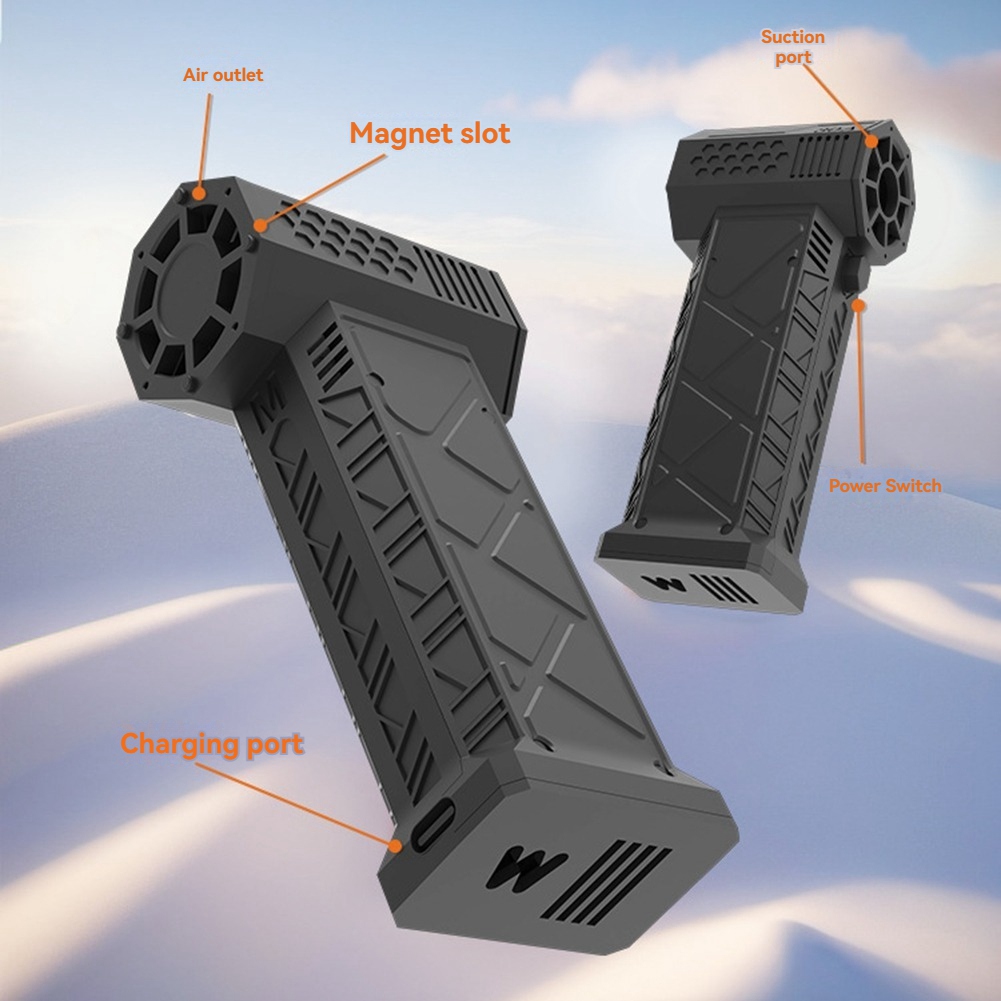 Outdoor Power Fan - มอเตอร์ไร้แปรงถ่าน HGHO 130000 รอบต่อนาที พัดลมเป่าลมแรงแบบชาร์จ USB