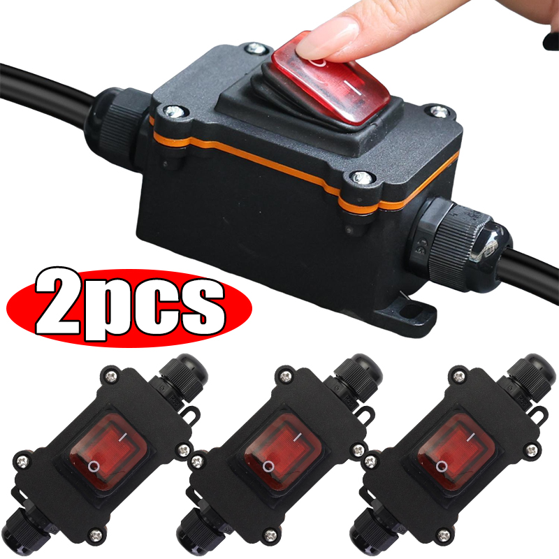 1-2 ชิ้นสายไฟแบบอินไลน์ 12V-24 - Outdoor Power Box Cover บทวิจารณ์และราคา