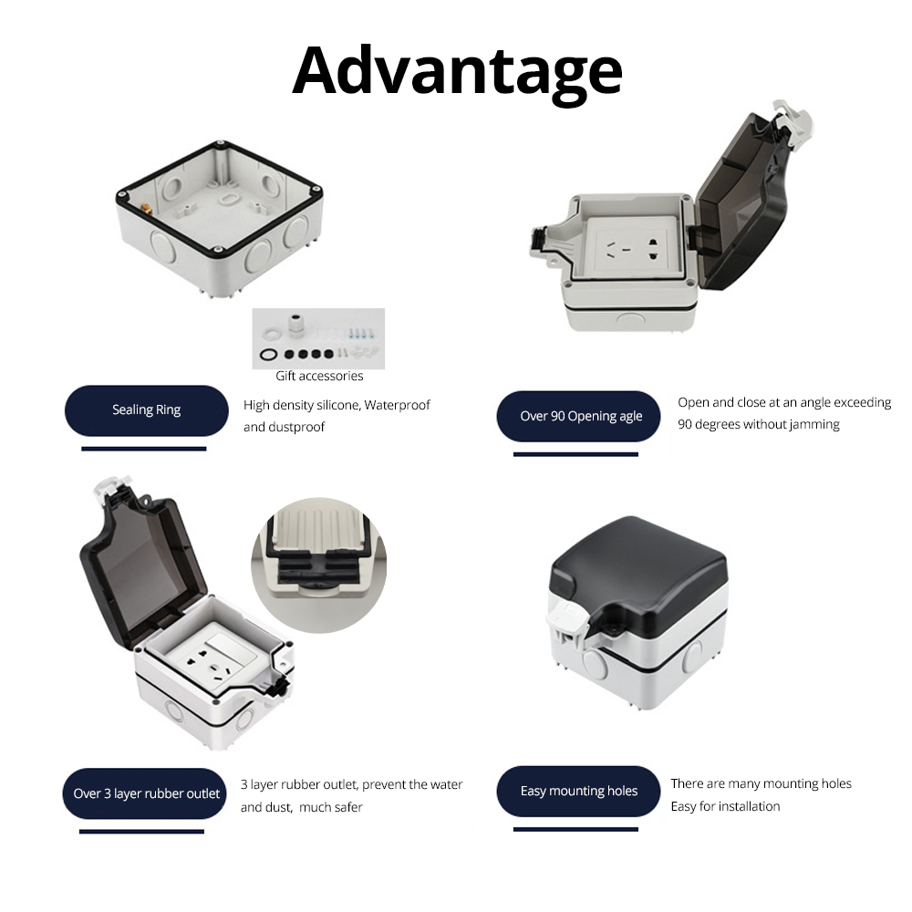 Wallpad IP66 กันฝุ่นกันน้ํากลา - Outdoor Power Box Cover บทวิจารณ์และราคา