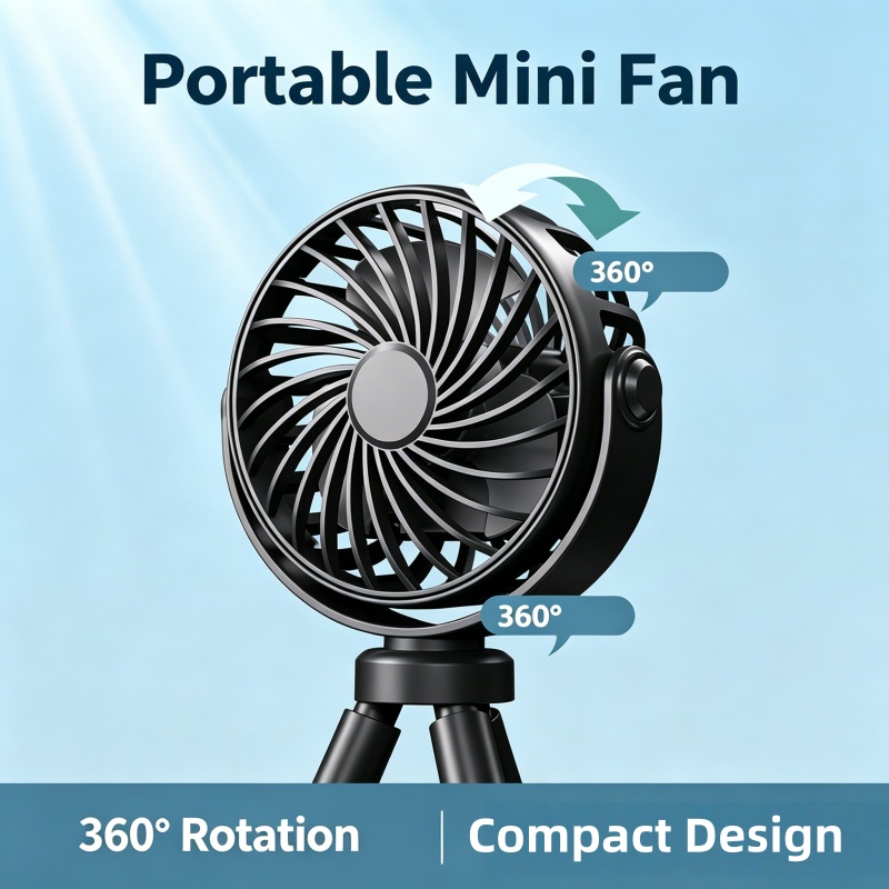 360 °   พัดลมขนาดเล็กแบบคลิปหน - Outdoor Power Fan บทวิจารณ์และราคา