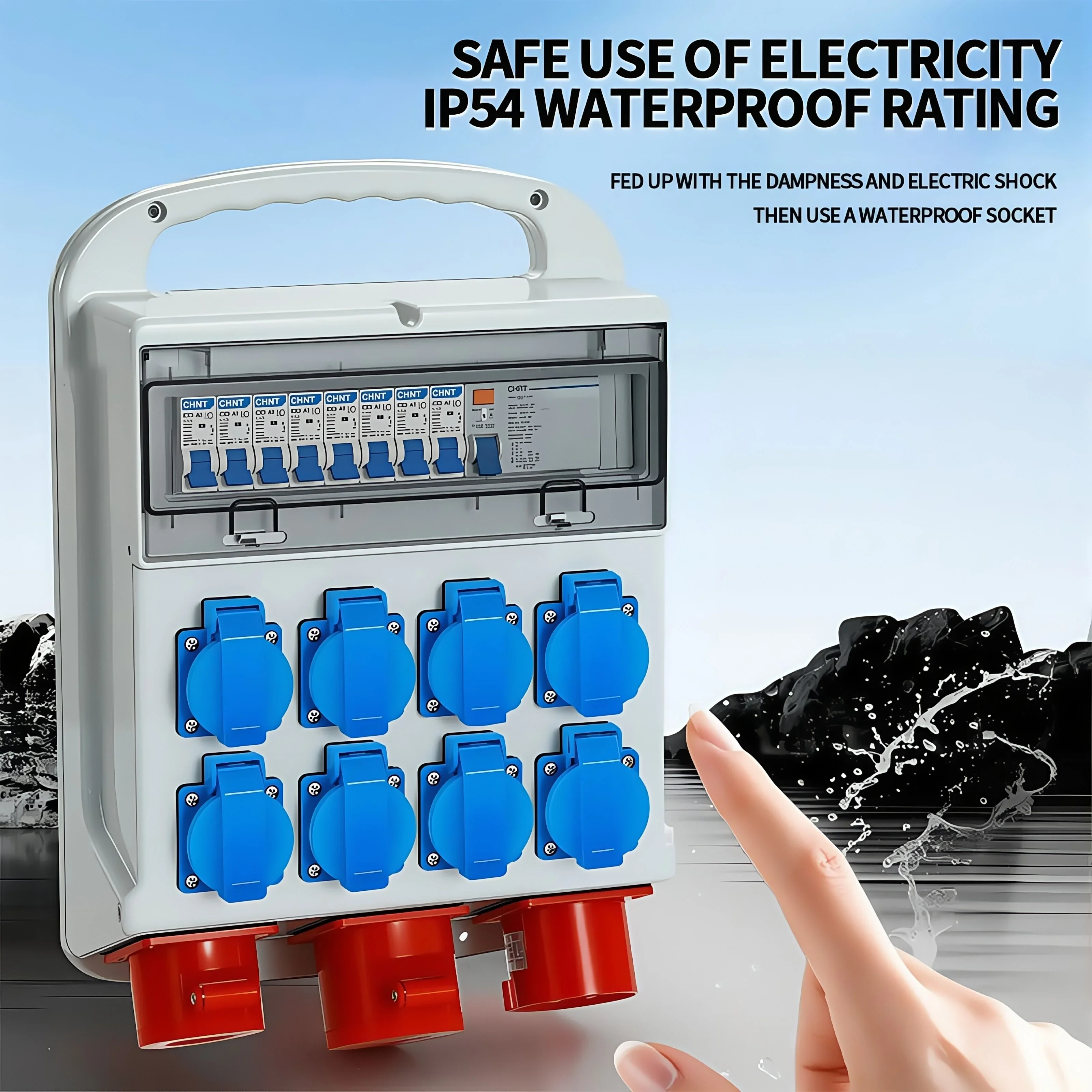 IP54 16A ปลั๊กไฟอุตสาหกรรมแบบก - Outdoor Power Hub บทวิจารณ์และราคา