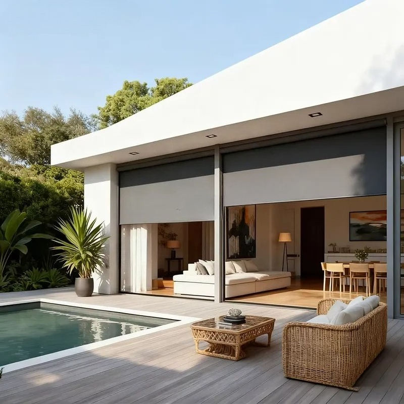 ม่านม้วนอลูมิเนียมอัจฉริยะไฟฟ้ - Outdoor Power Blinds บทวิจารณ์และราคา