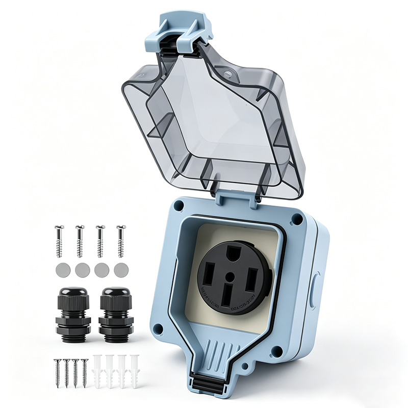 กล่องปลั๊กไฟกลางแจ้งกันน้ำ IP6 - Outdoor Power Box Cover บทวิจารณ์และราคา