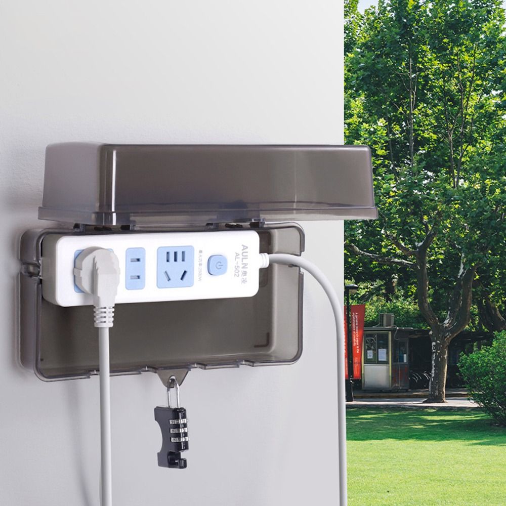 กล่องปลั๊กพลาสติกแบบพกพา ป้องก - Outdoor Power Point Cover บทวิจารณ์และราคา