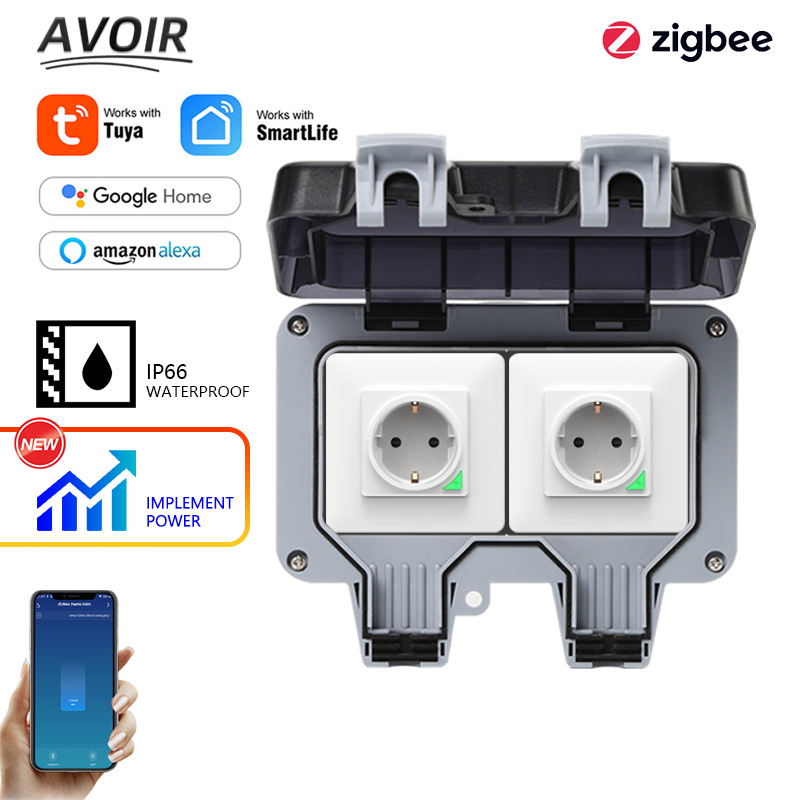 Avoir Tuya Zigbee ซ็อกเก็ตไฟฟ้ - Outdoor Power Hub บทวิจารณ์และราคา