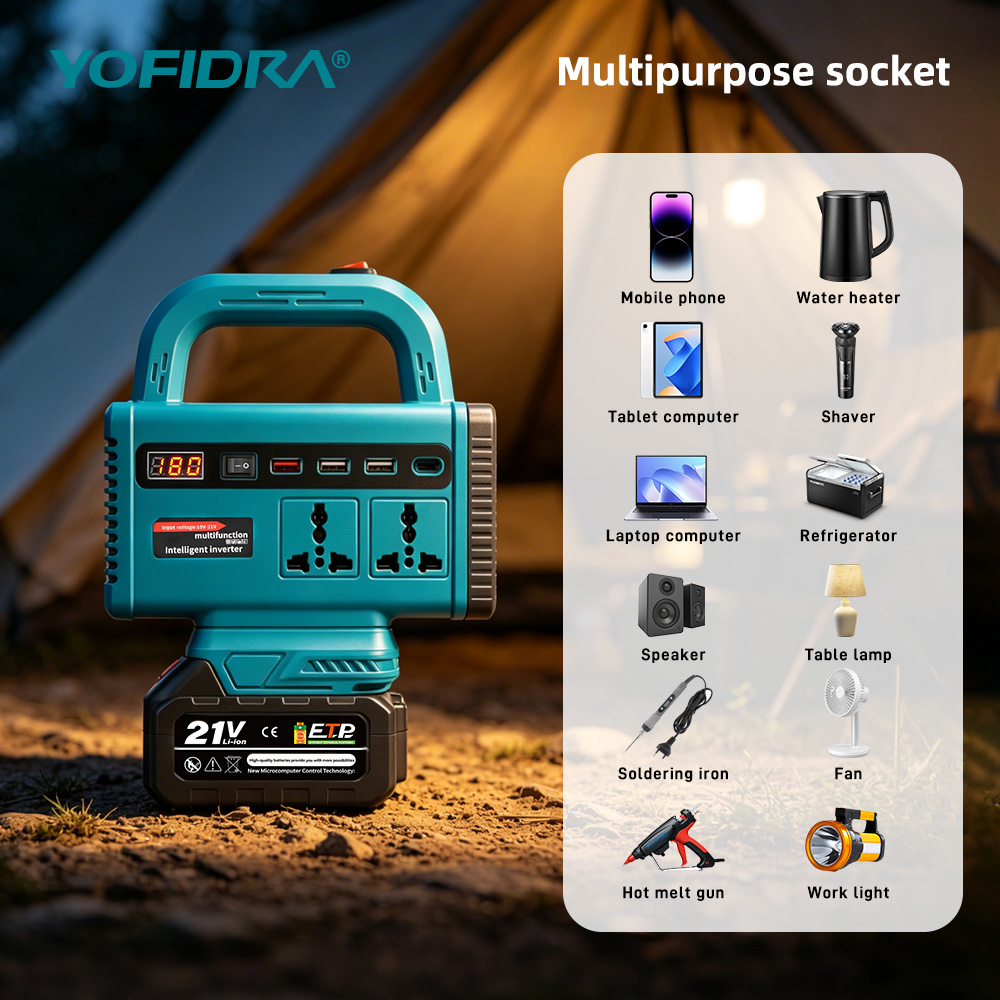 อินเวอร์เตอร์พกพา YOFIDRA 220V - Outdoor Power Hub บทวิจารณ์และราคา