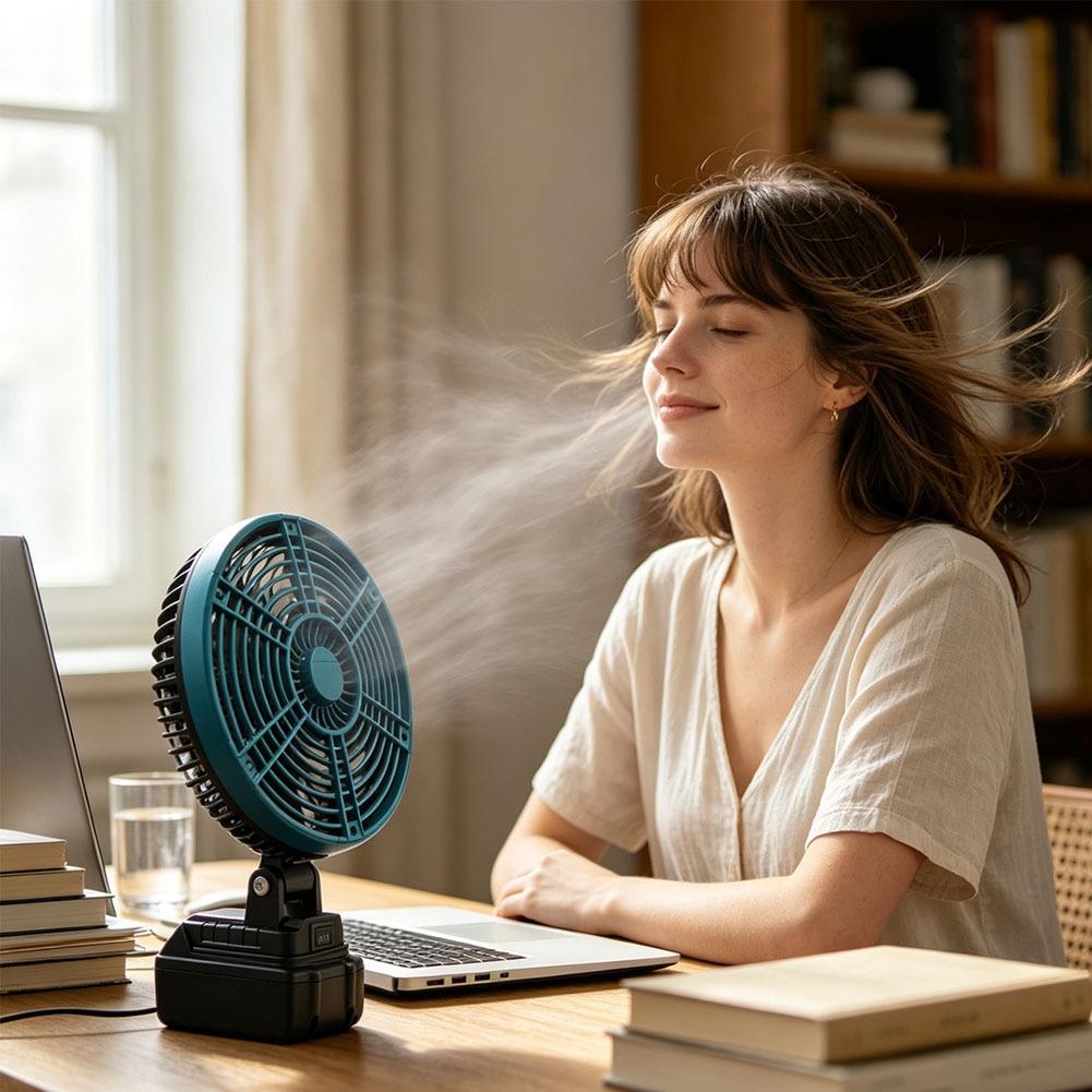 พัดลม DC พร้อมชาร์จ USB พัดลมต - Outdoor Power Fan บทวิจารณ์และราคา